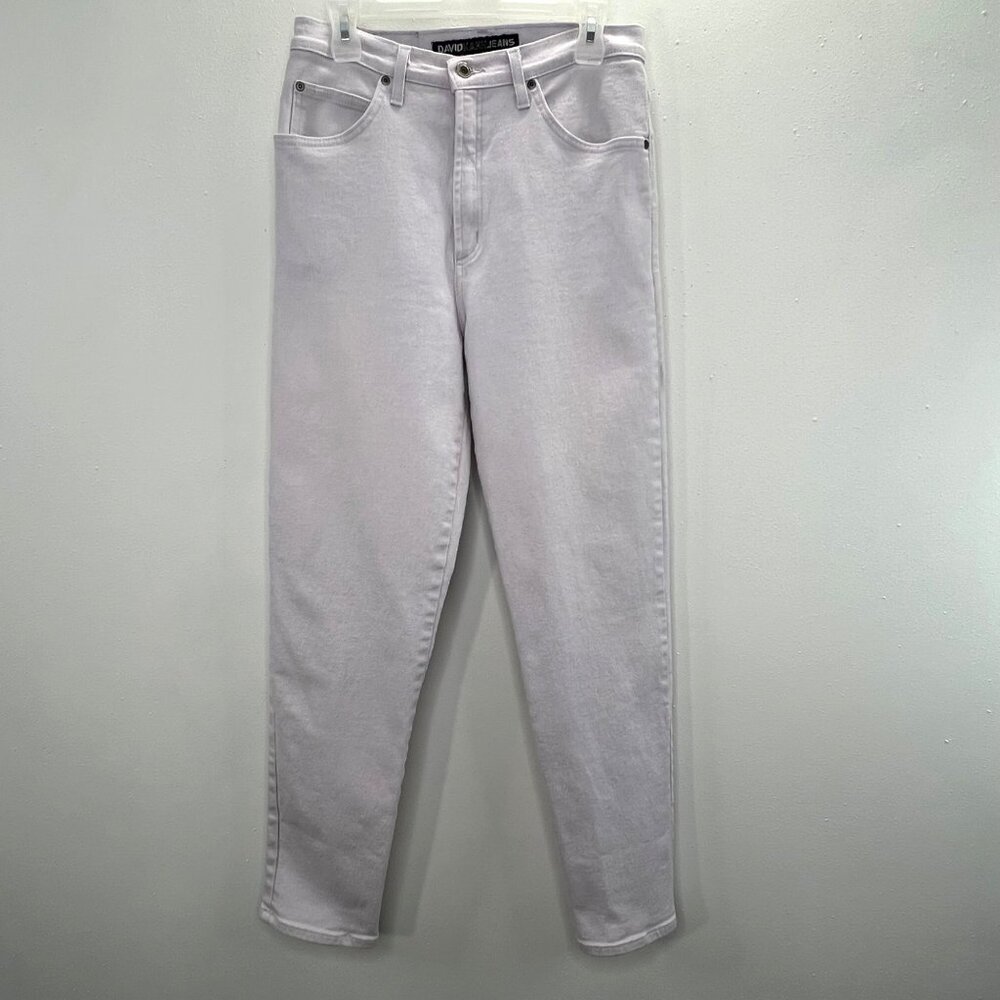 David Kahn Jeans 12 Lilac Lavender Denim Straight Leg Stretch Zipper Fly 30x31